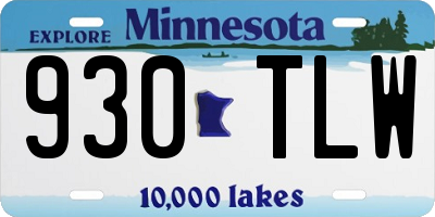 MN license plate 930TLW