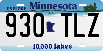 MN license plate 930TLZ