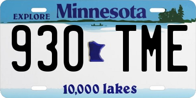 MN license plate 930TME