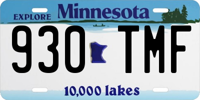 MN license plate 930TMF