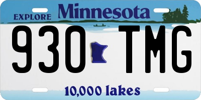 MN license plate 930TMG
