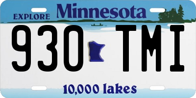 MN license plate 930TMI