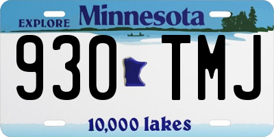 MN license plate 930TMJ