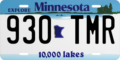 MN license plate 930TMR