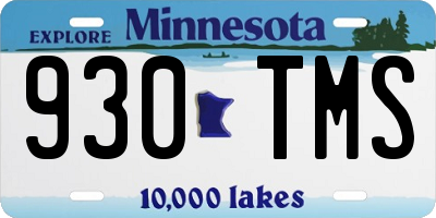 MN license plate 930TMS