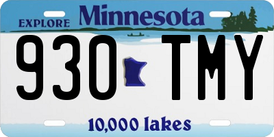 MN license plate 930TMY