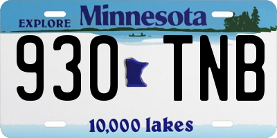 MN license plate 930TNB