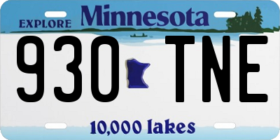 MN license plate 930TNE