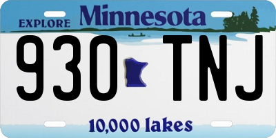 MN license plate 930TNJ