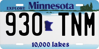 MN license plate 930TNM