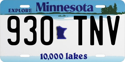 MN license plate 930TNV