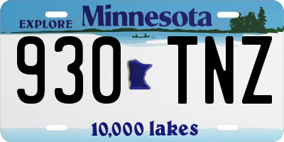MN license plate 930TNZ