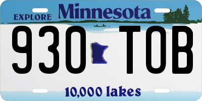 MN license plate 930TOB