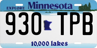 MN license plate 930TPB