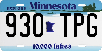 MN license plate 930TPG