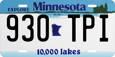 MN license plate 930TPI