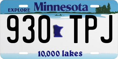 MN license plate 930TPJ
