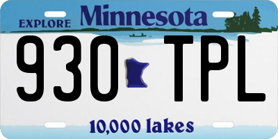 MN license plate 930TPL