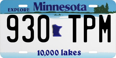 MN license plate 930TPM