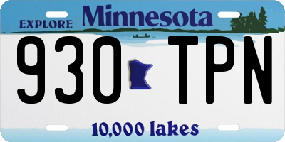 MN license plate 930TPN