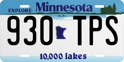 MN license plate 930TPS