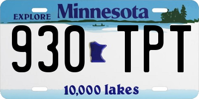 MN license plate 930TPT
