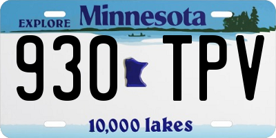 MN license plate 930TPV