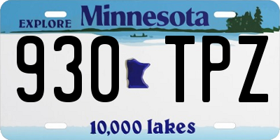 MN license plate 930TPZ