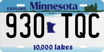 MN license plate 930TQC