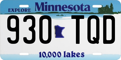 MN license plate 930TQD