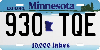 MN license plate 930TQE