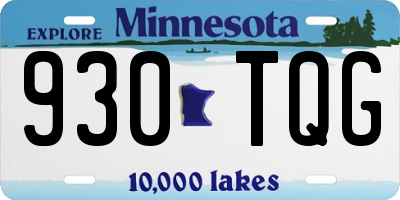 MN license plate 930TQG