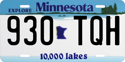 MN license plate 930TQH