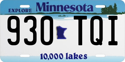 MN license plate 930TQI