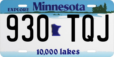 MN license plate 930TQJ