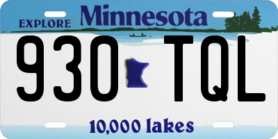 MN license plate 930TQL