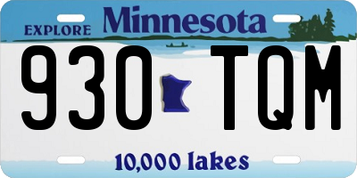 MN license plate 930TQM