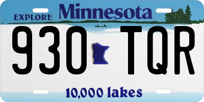 MN license plate 930TQR