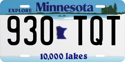 MN license plate 930TQT
