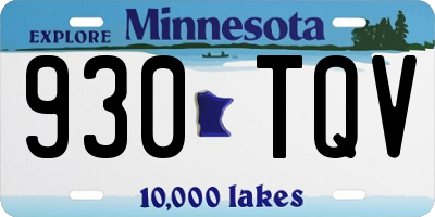 MN license plate 930TQV
