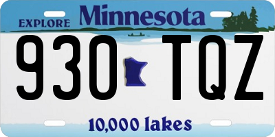 MN license plate 930TQZ