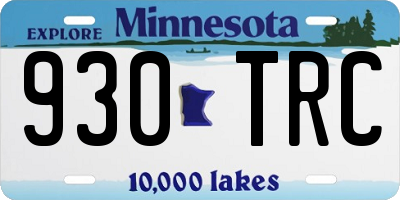 MN license plate 930TRC