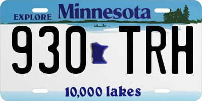 MN license plate 930TRH