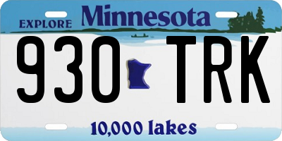 MN license plate 930TRK