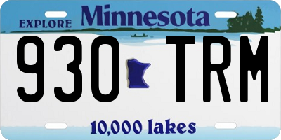 MN license plate 930TRM