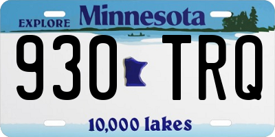 MN license plate 930TRQ