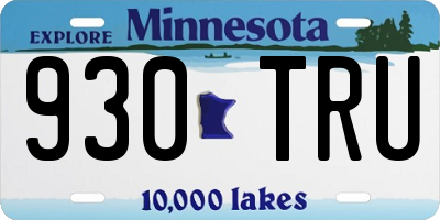 MN license plate 930TRU