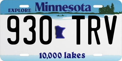 MN license plate 930TRV