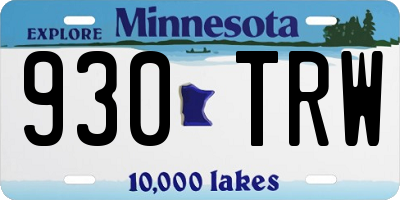 MN license plate 930TRW