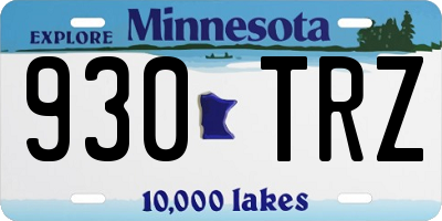 MN license plate 930TRZ